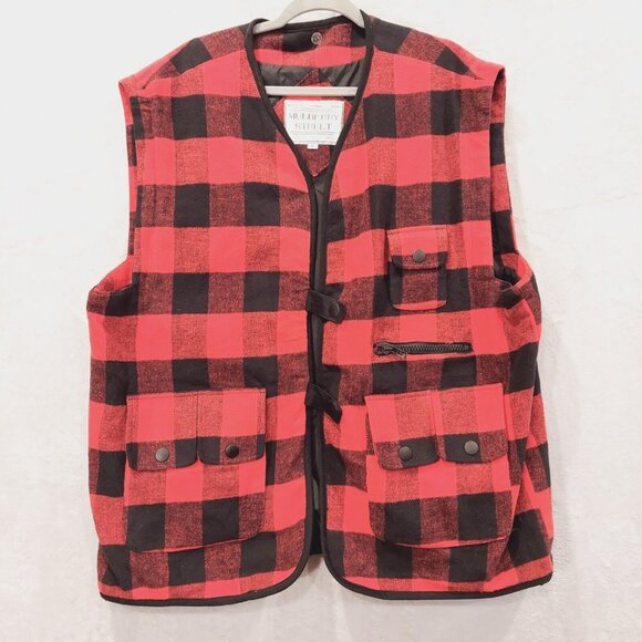 Mulberry Street Baffalo Plaid Vest Shacket Mens XL Gorpcore Outdoor Work Dad - Picture 1 of 9